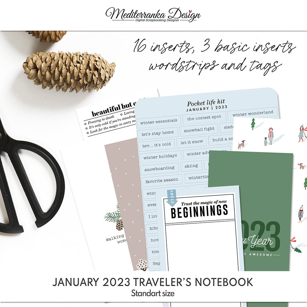 May 2023 Printable traveler's notebook kit by Mediterranka Design