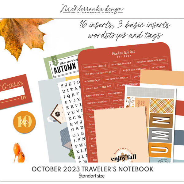 Book journal Digital stamps by Mediterranka Design