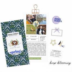 spring digital scrapbooking kit for creative journaling and seasonal planning