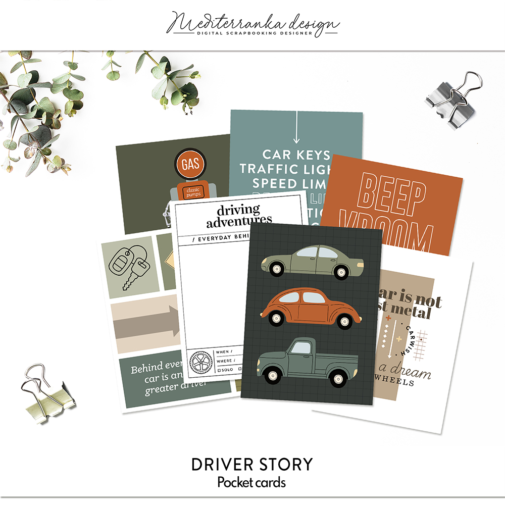 digital project life cards driver story