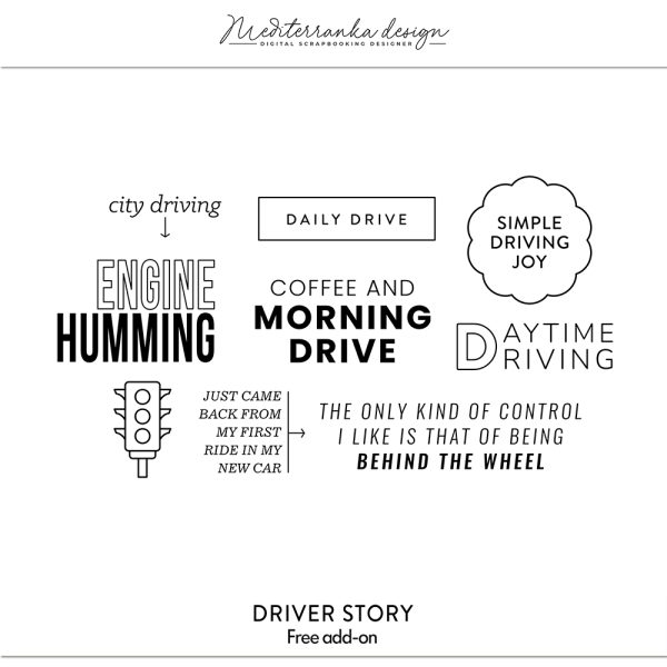 free scrapbooking digital stamps driver story