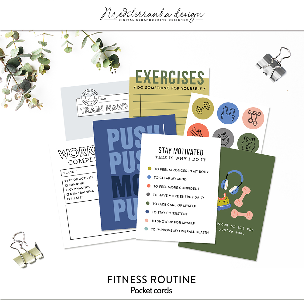 fitness routine pocket cards
