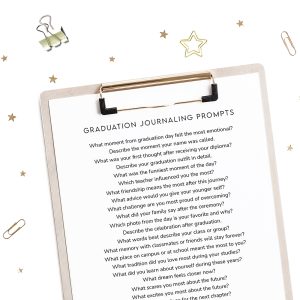 journaling prompts graduation day