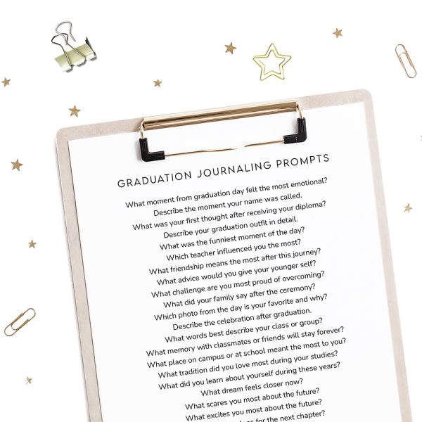 journaling prompts graduation day