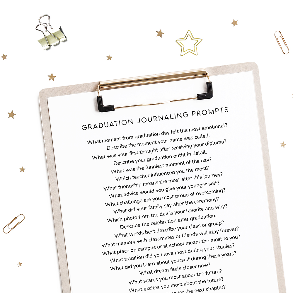 journaling prompts graduation day