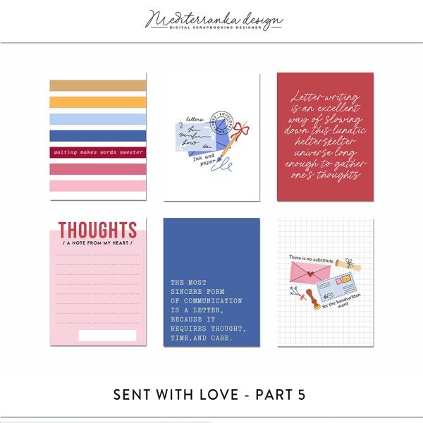 scrapbooking free pocket cards sent with love